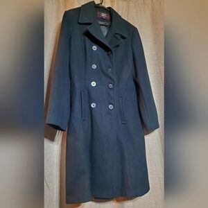 Classy 100% Wool Calf-Length Coat SZ 12 Stephanie Matthews